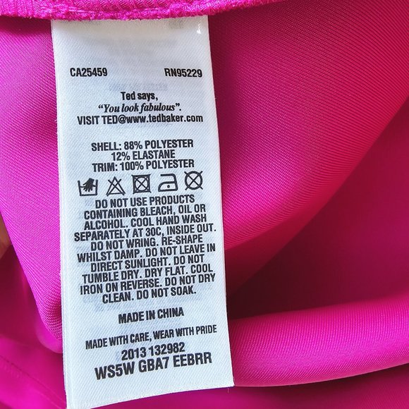 Ted Baker London Women's Barbie Hot Pink Crew Neck A-Line Dress Size US4 - Picture 4 of 6